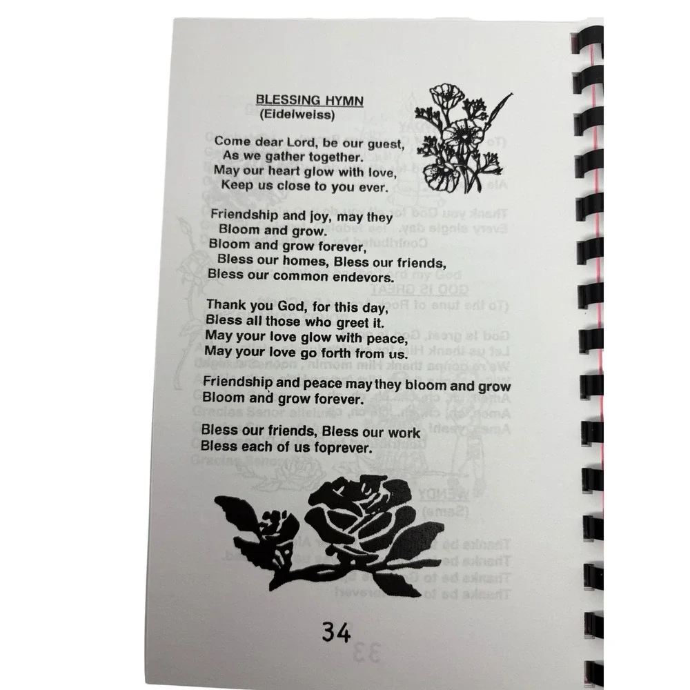 Amazing Graces Katie Jimenez Spiral Bound Prayer Songbook Mealtime Blessings